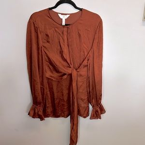 Faux rap top, gorgeous color, and pattern size large